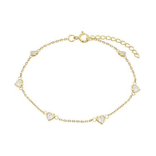 HIN00471/19 0 82gr  PULSERA.9K.OA.CORAZON.16+3CM