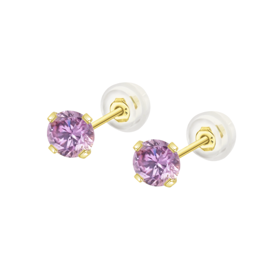 HIN00486/6 0 00gr  CHATON.9K.SILI-ORO.AMARI.CIRC.ROSA-