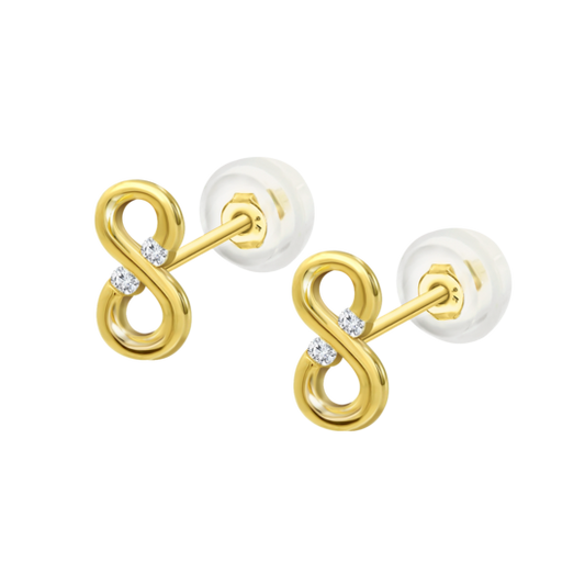 IC00220/8 CHATON.9K.SILI-ORO.AMARI.8MM.INFINI 0.34 gr