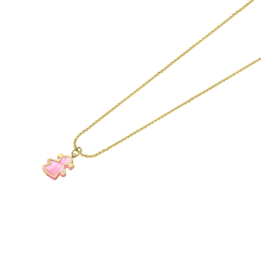 LG00304/43 COLLAR.9K.NI¥A-NACAR-ROSA 40+3CM gr