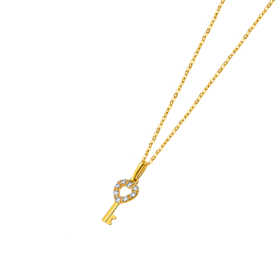 LU00022/42 COLLAR.LLAVE/CORAZ-11MM.CI  0.7gr