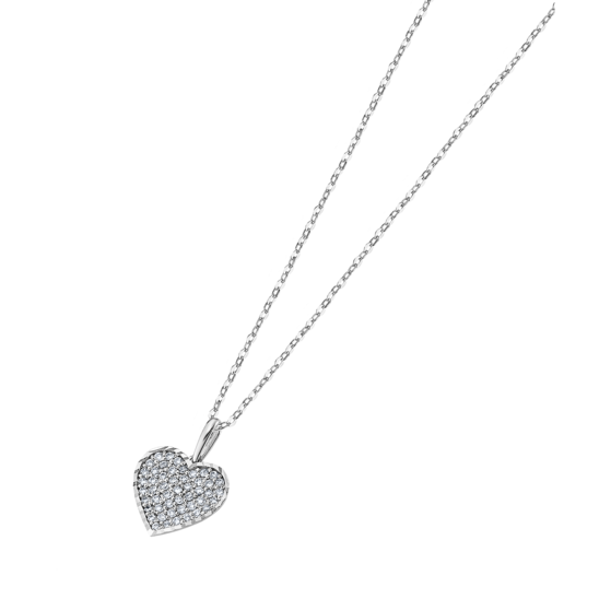 LU00025/42 COLLAR.BLANC.CORAZON-10MM.CIRC.4  0.96gr