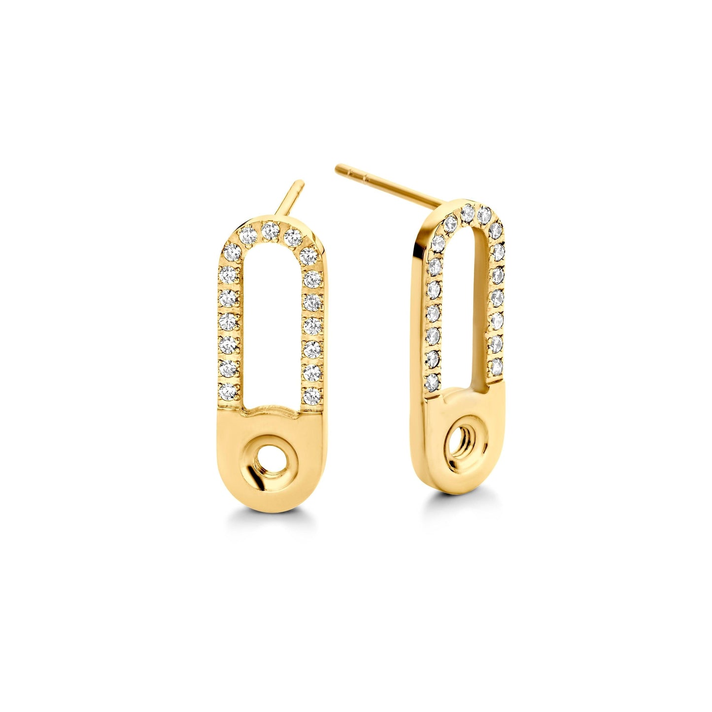 Melano Twisted Tedd CZ Oorbellen - melanojewelry