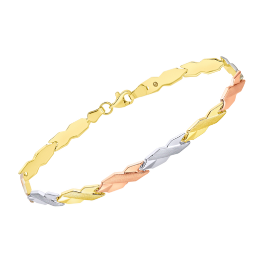 OS00007/19 PULSERA.TRICOLOR.CRUZADA.19CM.LI  3.7gr