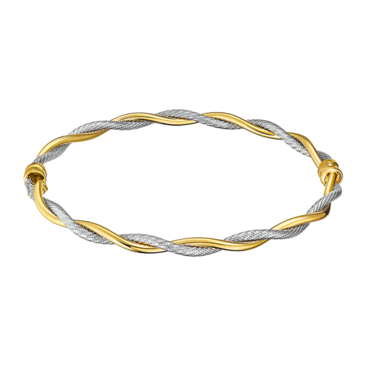 OS00024 PULSERA.BICOLOR.BL/AM.TRENZADA.T  3.6gr