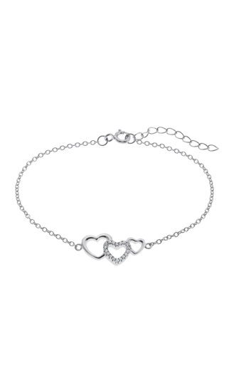 WS01892/19 PULSERA.3CORAZONES.19MM.CIRC.16+3CM