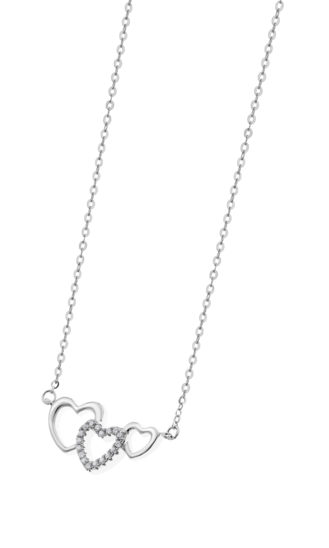 WS01893/45 COLLAR.COLGA.3CORAZONES.19MM.CIRC.4