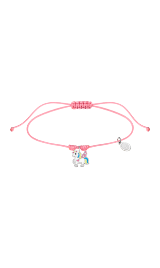 WS02446 PULSERA.CUERDA-ROSA-CLARO.UNICORNIO