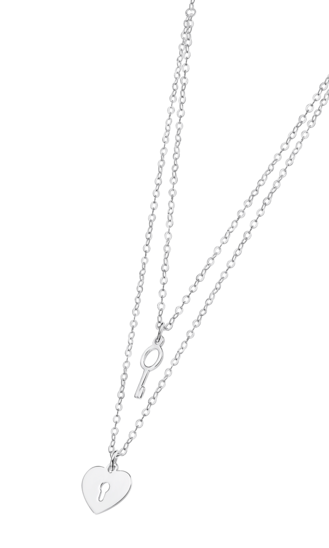WS02949/45 COLLAR.DOBLE CANDADO Y LLAVE 42+3cm