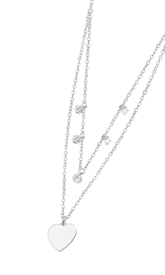 WS02952/45 COLLAR.DOBLE CORAZON CIRCONITAS 42+
