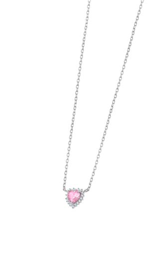 WS02970/45 COLLAR.CORAZON.CZROSA.42+3cm