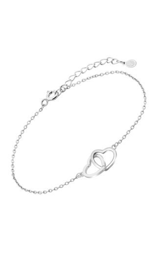 WS03231/19 PULSERA.CORAZONES-ENLAZADOS.LISOS.1
