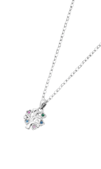 WS03278/45 COLLAR.COLGANTE.ARBOL.CORAZONES.CIR