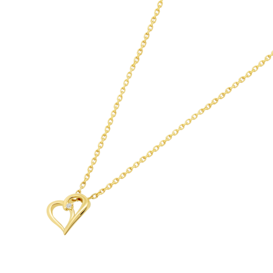 HIN00070/43 COLLAR.COLGANTE.CORAZON.CZ.40  1.46gr