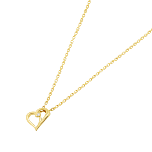 HIN00070/43 COLLAR.COLGANTE.CORAZON.CZ.40  1.46gr